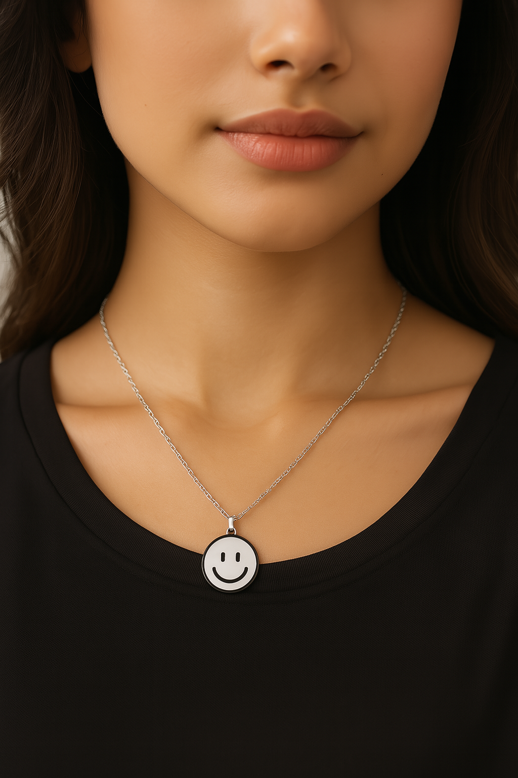 CUTE SMILEY NECK PENDANT