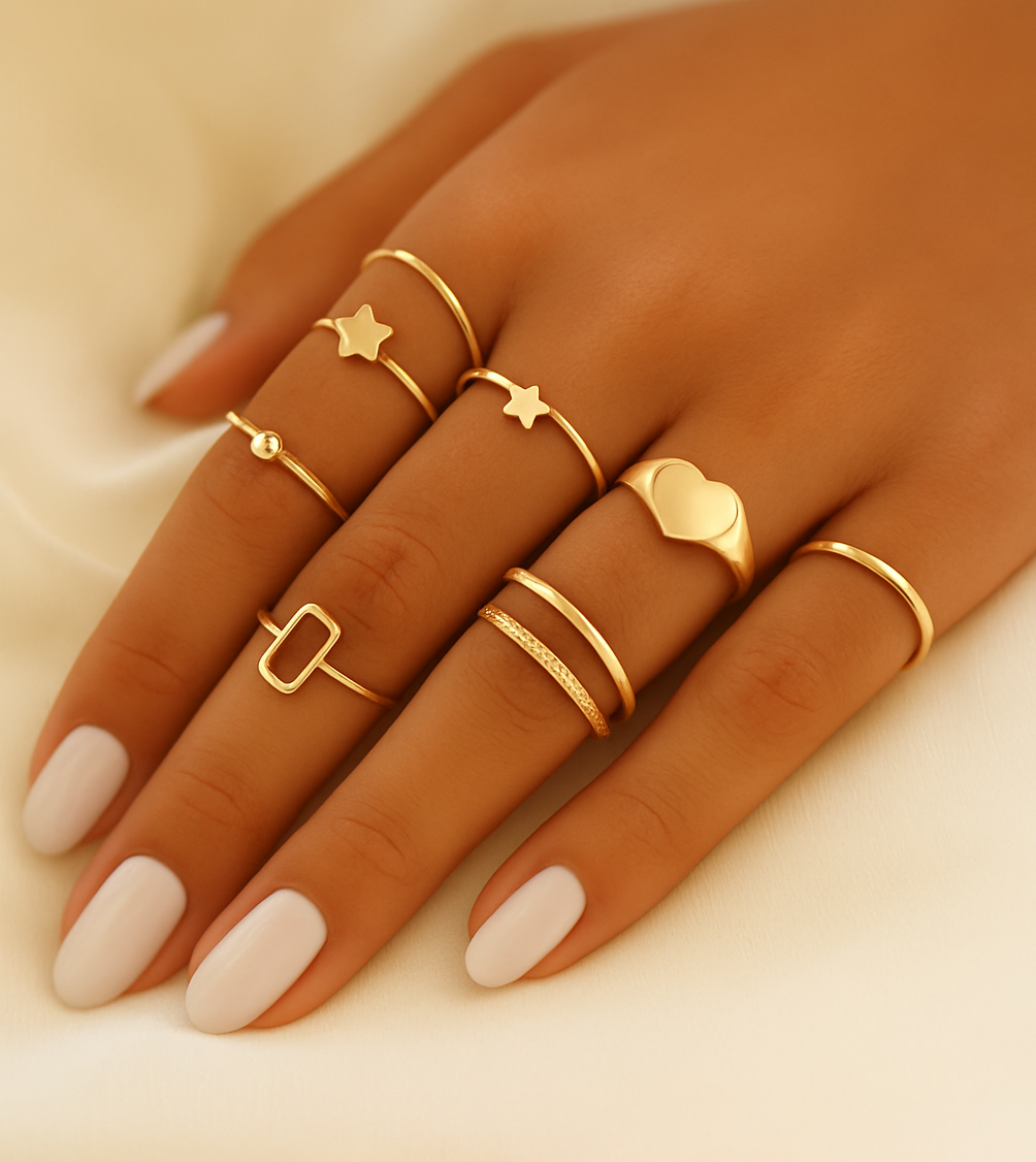 RING SET OF SEVEN PIECES