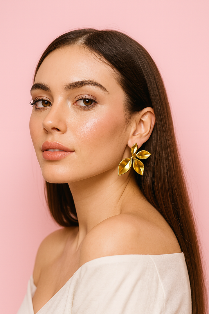 FLOWER SHAPE KOREAN EARRING