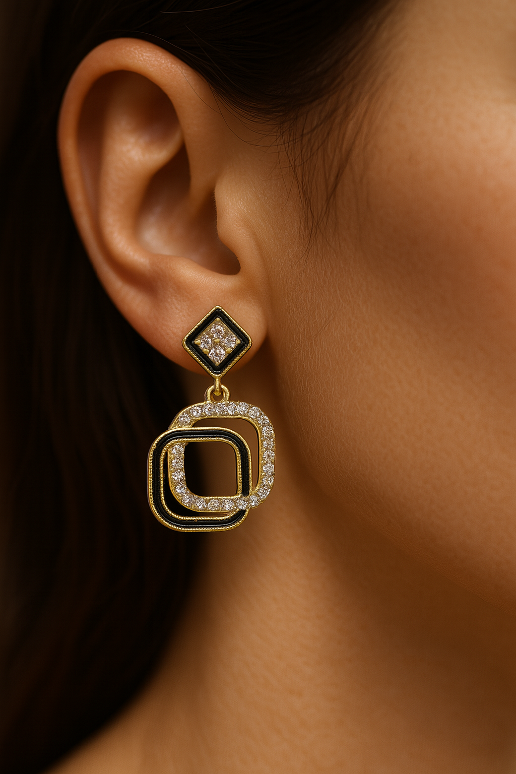 DOUBLE LAYER EARRINGS