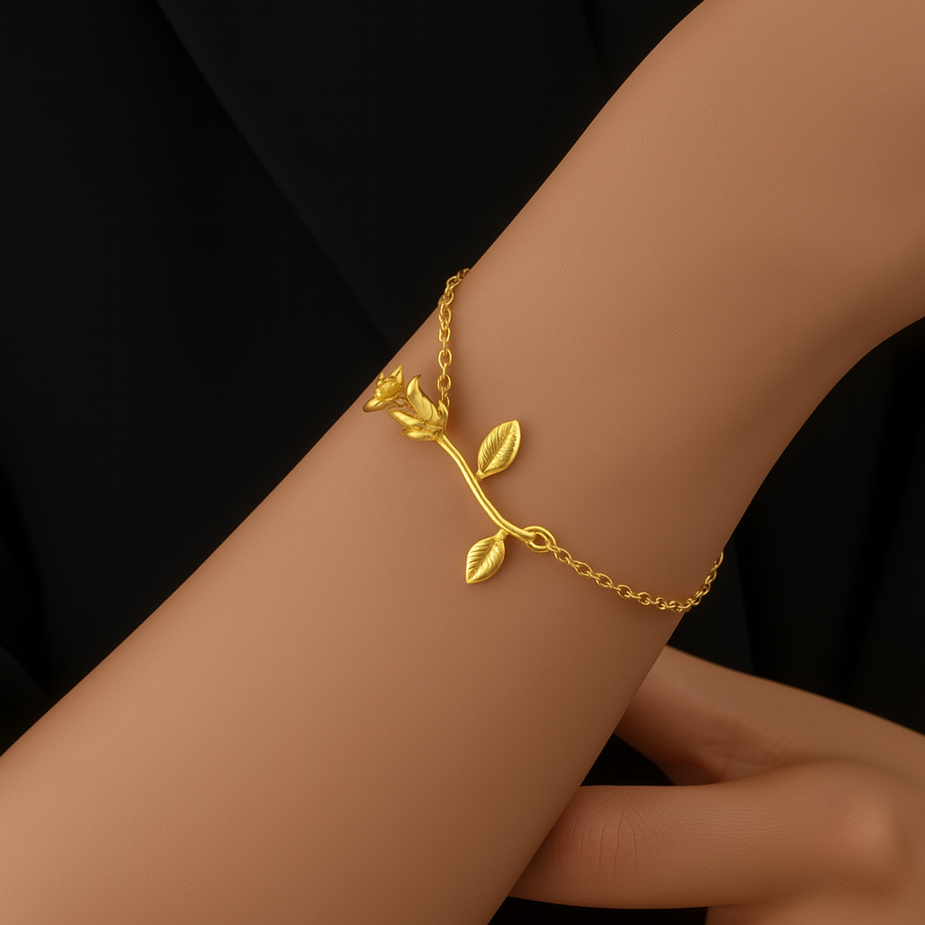 ROSE FLOWER BRACELET FOR WOMEN