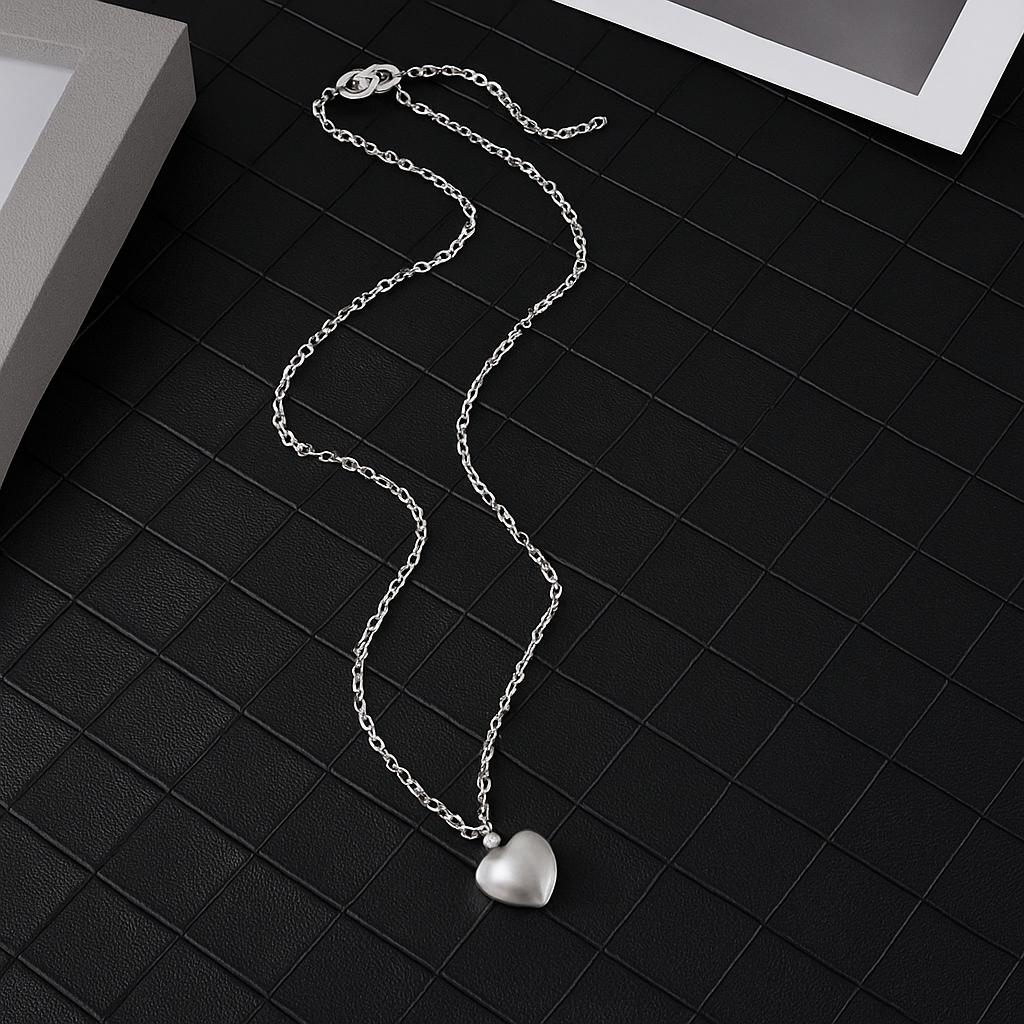PEARL HEART NECK CHAIN