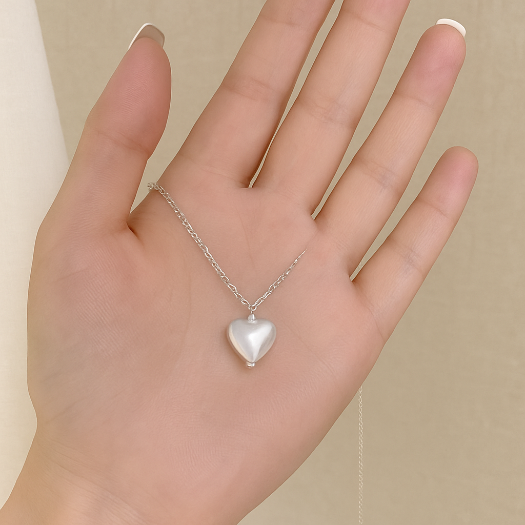 PEARL HEART NECK CHAIN