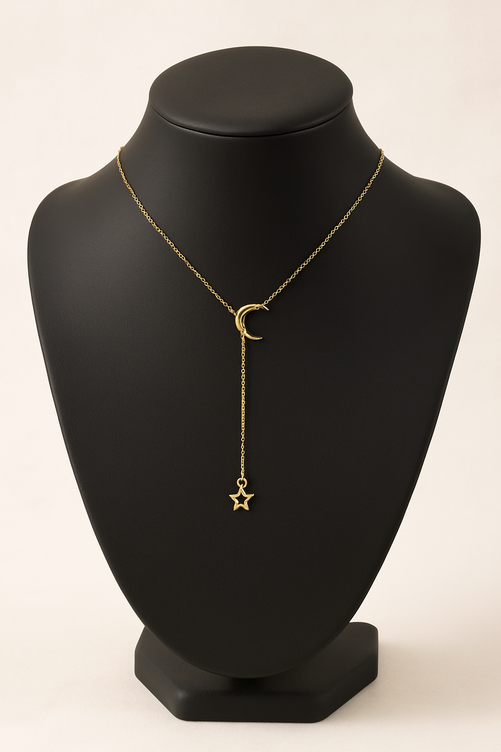 STAR AND MOON DROP NECK CHAIN