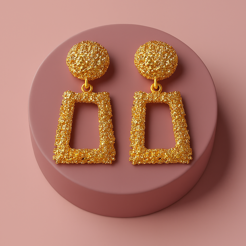 GEOMETRIC SHAPE CLASSY EARRINGS