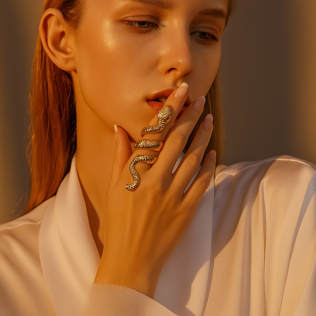 LONG SNAKE SHAPE RING