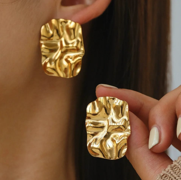 IRREGULAR SHAPE ANTI TARNISH , STAINLESS STEEL EARRINGS